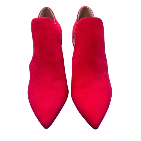 Christian Siriano “Keira” Women’s Red Faux Suede Heels 9 - Picture 13 of 14